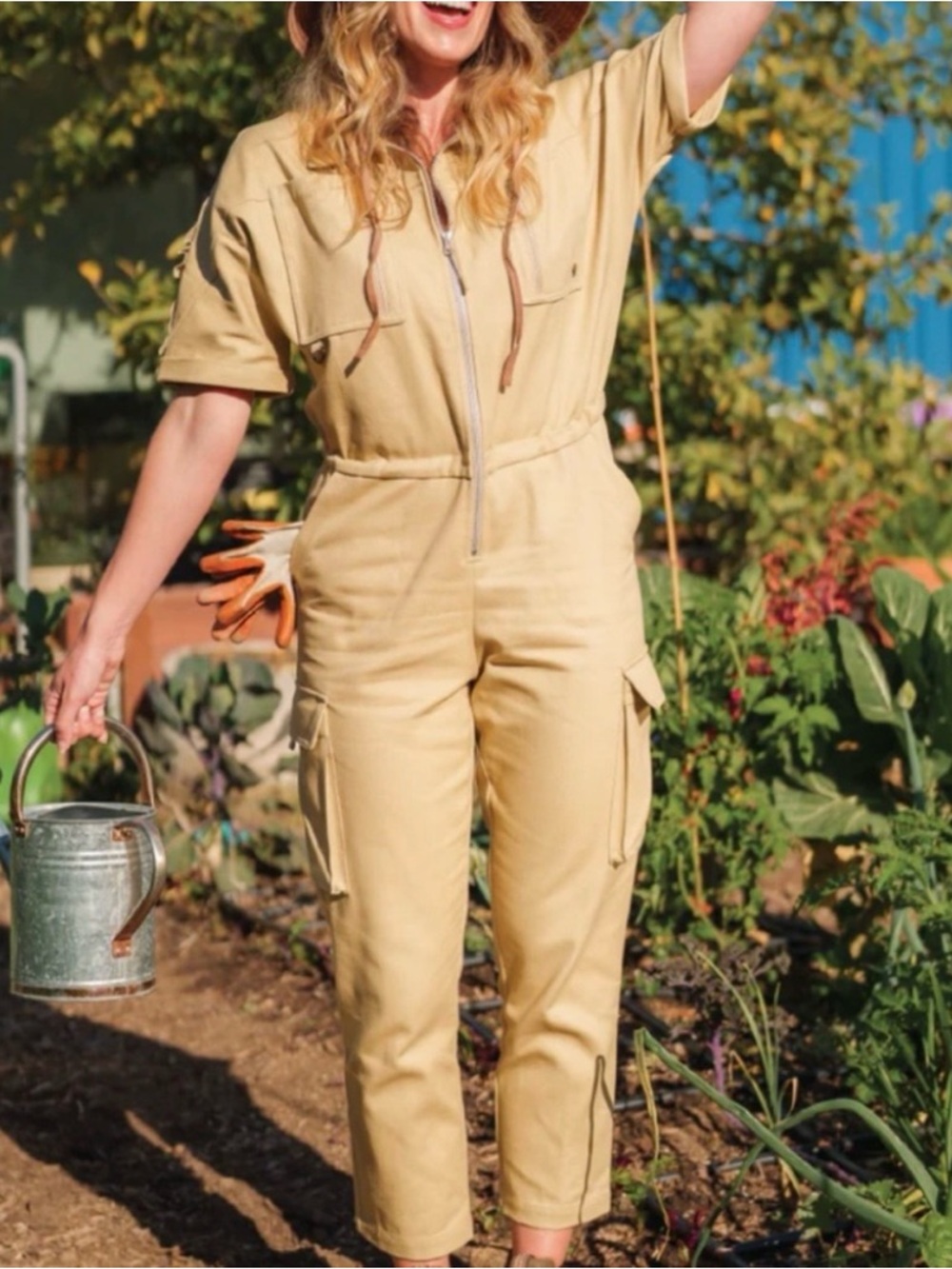 Wondery Outdoors Juniper Camp Jumpsuit in Sand Size XS